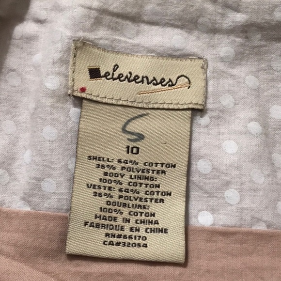 Elevenes Anthropologie Size 10 Tan Metallic Brocade Pleated Skirt Classic Preppy - Picture 5 of 6